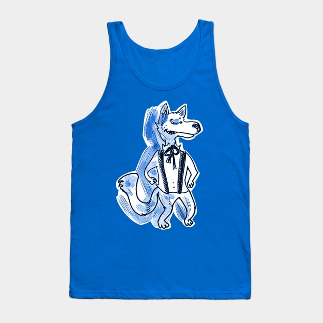 handsome funny wolf cartoon Tank Top by anticute